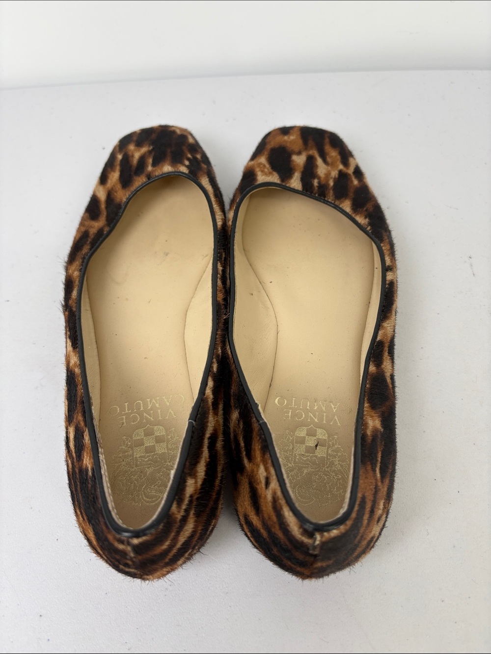 🥿 Vince Camuto Leopard-Print Ballet Flats in Brown & Black cow fur - Picture 5 of 8